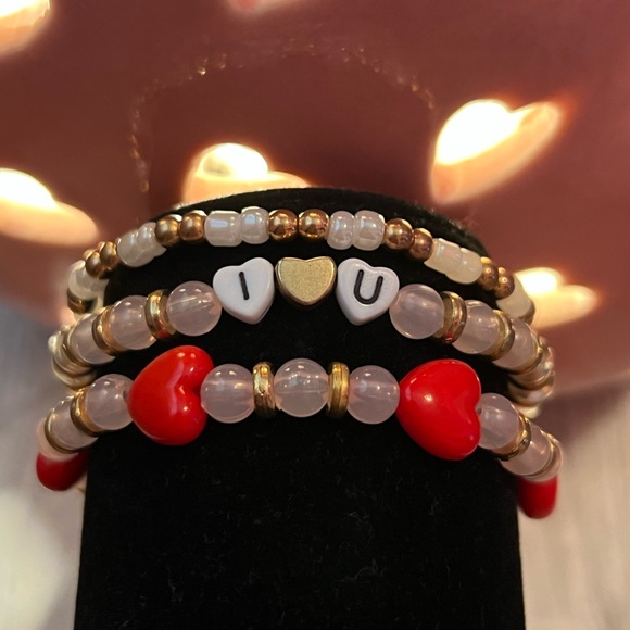 Jewelry - 3 Valentine’s day bracelets❤️